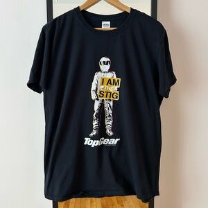 Vintage 2005 Top Gear 🇬🇧 📺 🚘 The Stig TV Promo tee shirt Gildan BBC Y2K